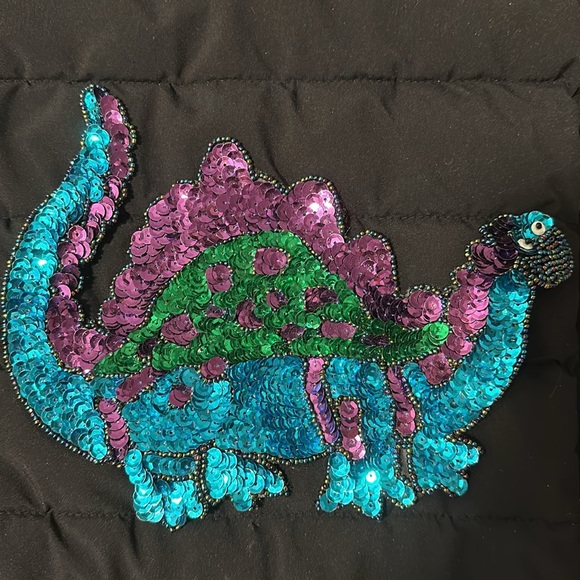Vintage sequin dinosaur sew on patch - Picture 5 of 6